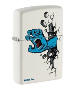 Santa Cruz Skateboards White Matte Zippo Lighter