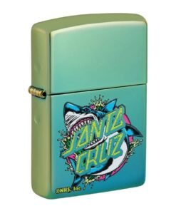 Santa Cruz Skateboards Shark Dot Zippo Lighter – High Polish Teal