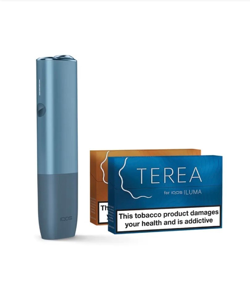 IQOS ILUMA One Kit Azure Blue & Two Packs of Terea