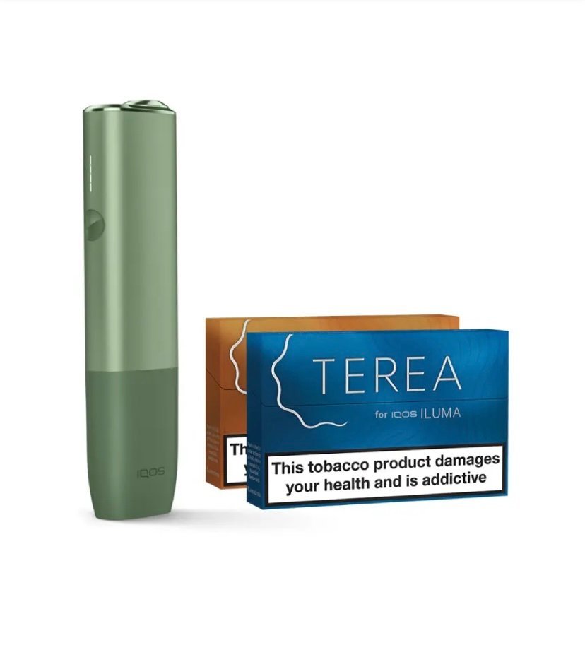IQOS ILUMA ONE Kit – Moss Green & Two Packs of Terea