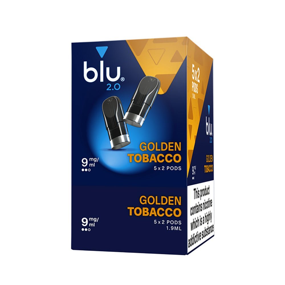 Blu 2.0 Golden Tobacco E Liquid Pods – 5 Boxes