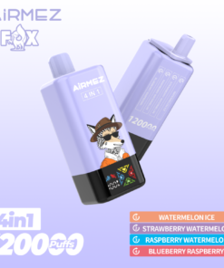 Airmez vape – Fox 4in1 120000puffs Disposable Vape Watermelon Ice & Strawberry Watermelon & Raspberry Watermelon & Blueberry Raspberry