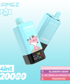 Airmez vape – Fox 4in1 120000puffs Disposable Vape Peach Mango Watermelon & Blueberry Cherry & Watermelon Dragon Fruit & Passion Kiss