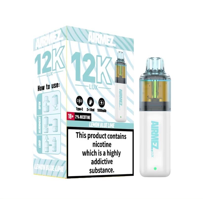 Airmez Lux 12K Lemon Blue Lime Prefilled Vape Kit - Image 2