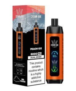 AL FAKHER Crown Bar Pro 8000 Puffs Peach Ice Disposable Vape