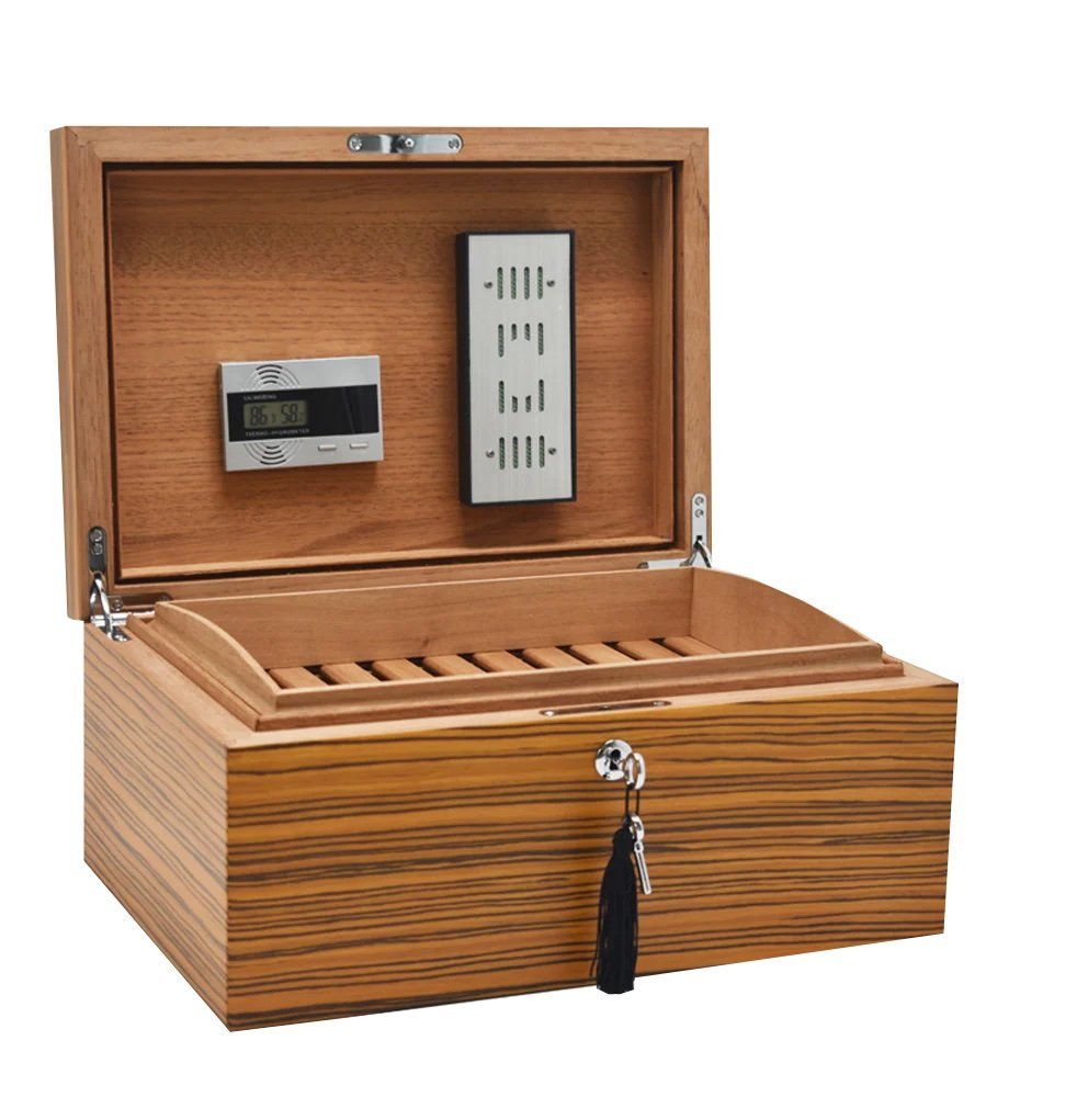 150 Stick Macassar Zebra Humidor Matt Finish