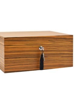 Alternative view of 150 Stick Macassar Zebra Humidor Matt Finish