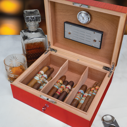 Elie Bleu Fruit Red Sycamore Humidor - Image 6