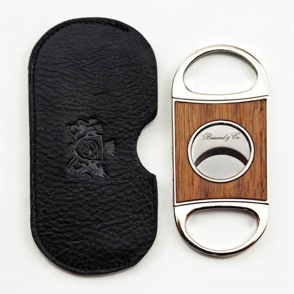 Brizard and Co. Double Guillotine Series 2 Cutter – Curly Walnut and Black Leather