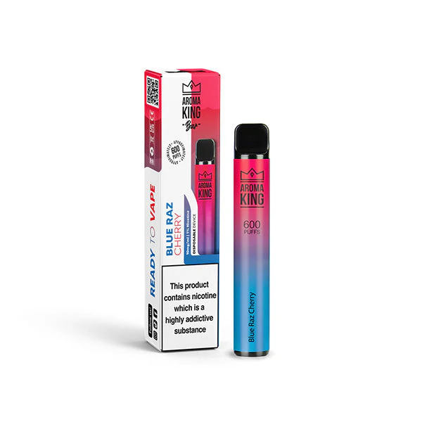 10mg Aroma King Bar 600 Disposable Vape Blue Raz Cherry