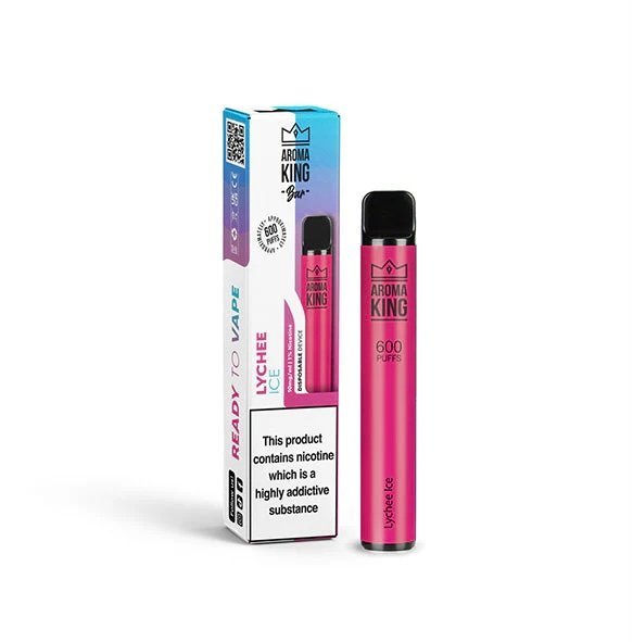 10mg Aroma King Bar 600 Disposable Vape Lychee Ice